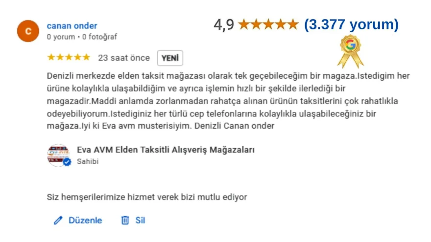 Elden taksit mağazası olarak tek geçebileceğim bir mağaza !