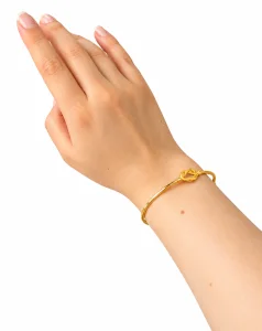 3g 14K Gold "Ajda" Infinity Pattern Bangle (19 cm) 