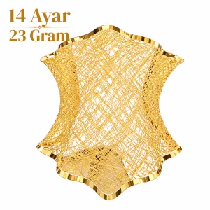 14 AYAR Tül Kelepçe Hasır Altın Bilezik (21,75 Gr)