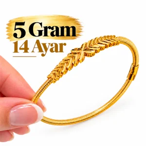 14 AYAR BAŞAK ALTIN BİLEZİK