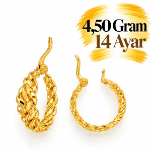 Burma Halka Altın Küpe | Gram aralığı: 4,30 - 4,50 g
