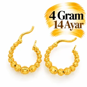 Dorikalı Halka Altın Küpe  | Gram aralığı: 3,60- 4,00 g
